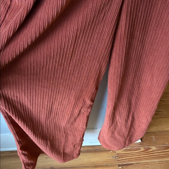 Cider Terracotta Ribbed Overalls - Picture 4 of 5